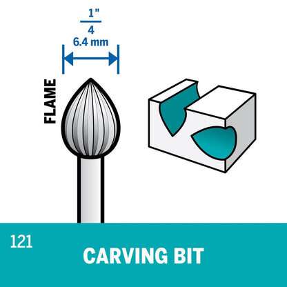 Dremel 6.4mm High Speed Cutter for Detailed Carving, Engraving & Shaping