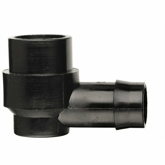 Pope 19mm Barbed x 15mm BSP Poly Female Elbow, UV Stabilised, Pack of 3