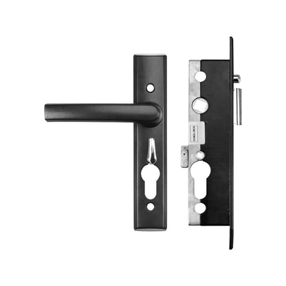 Rolltrak Black Non-Keyed Hinged Screen Door Lock with Internal Snib and Universal Fit
