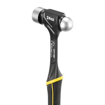 Kango 24oz Anti-Vibe Ball Pein Hammer, Dual Face, Forged Steel, Vibration Reduction