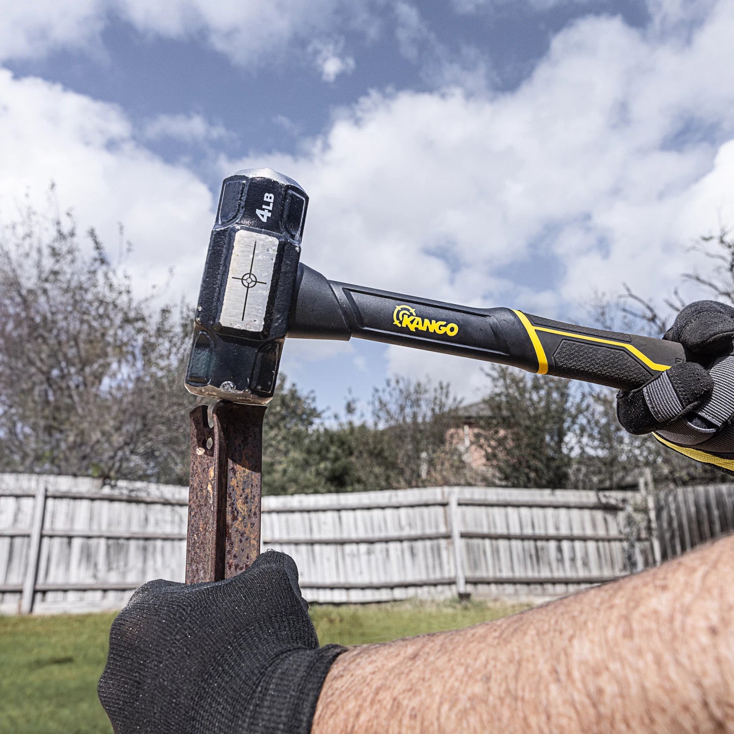 Kango 4lb Cross Strike Sledge Hammer - Dual Side Faces, Heat-Treated Steel, Balanced Design