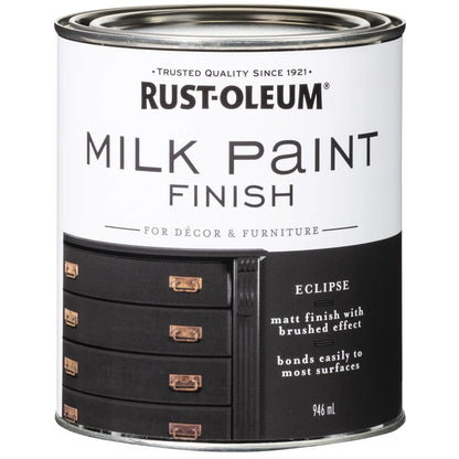 Rust-Oleum Eclipse Milk Paint Finish 946ml - Water-Based, Durable Matte, Antique Look