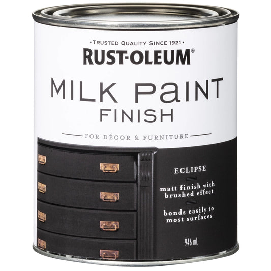 Rust-Oleum Eclipse Milk Paint Finish 946ml - Water-Based, Durable Matte, Antique Look