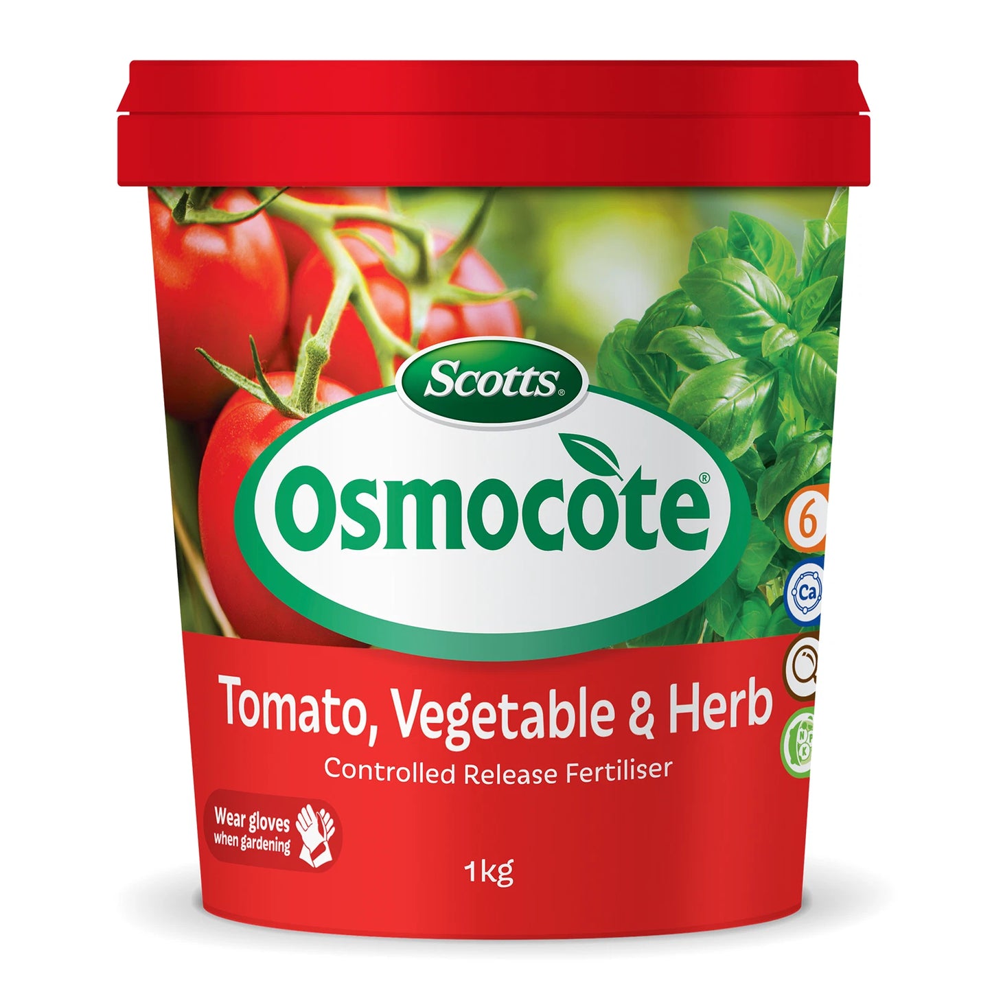 Scotts Osmocote 1kg Tomato Vegetable Herb Fertiliser, 6-Month Nutrient Release, Water Absorption