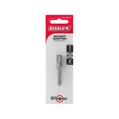 Diablo 3/8" 50mm Socket Adapter - Impact Resistant, Versatile Conversion, Secure Grip
