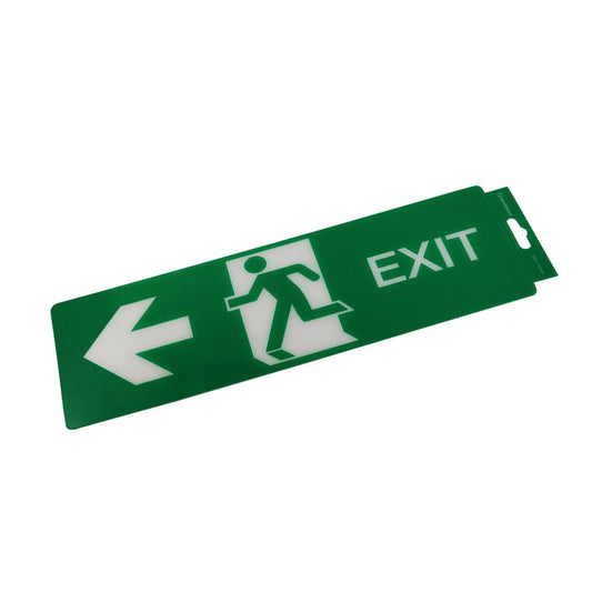 Sandleford Self Adhesive 330x110mm Left Exit Sign - Strong Adhesive, Universal Compatibility