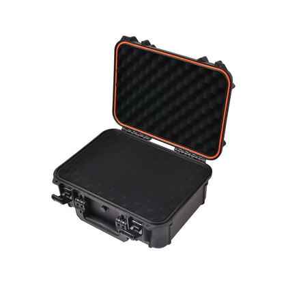 Tactix Black Tough Case Large - IP65, Heavy Duty, Pressure Relief, Foam Insert