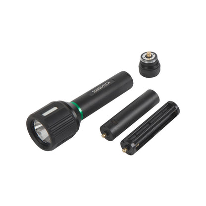 SWISS+TECH 1000lm Dual Power Rechargeable Drop Proof Flashlight, 350m Beam, IPX7 Waterproof
