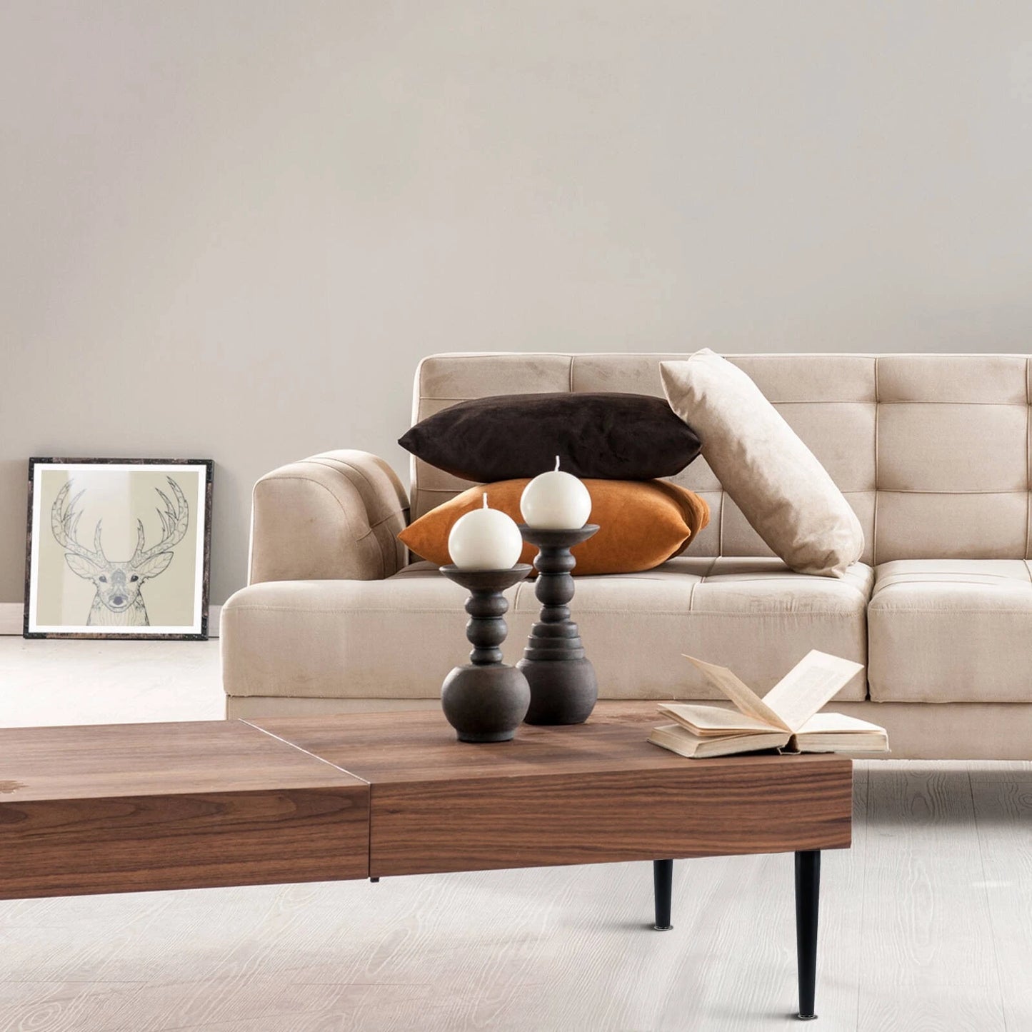 Adoored 400mm Black Tapered Metal Leg - Easy Install, Modern Design, Durable Steel