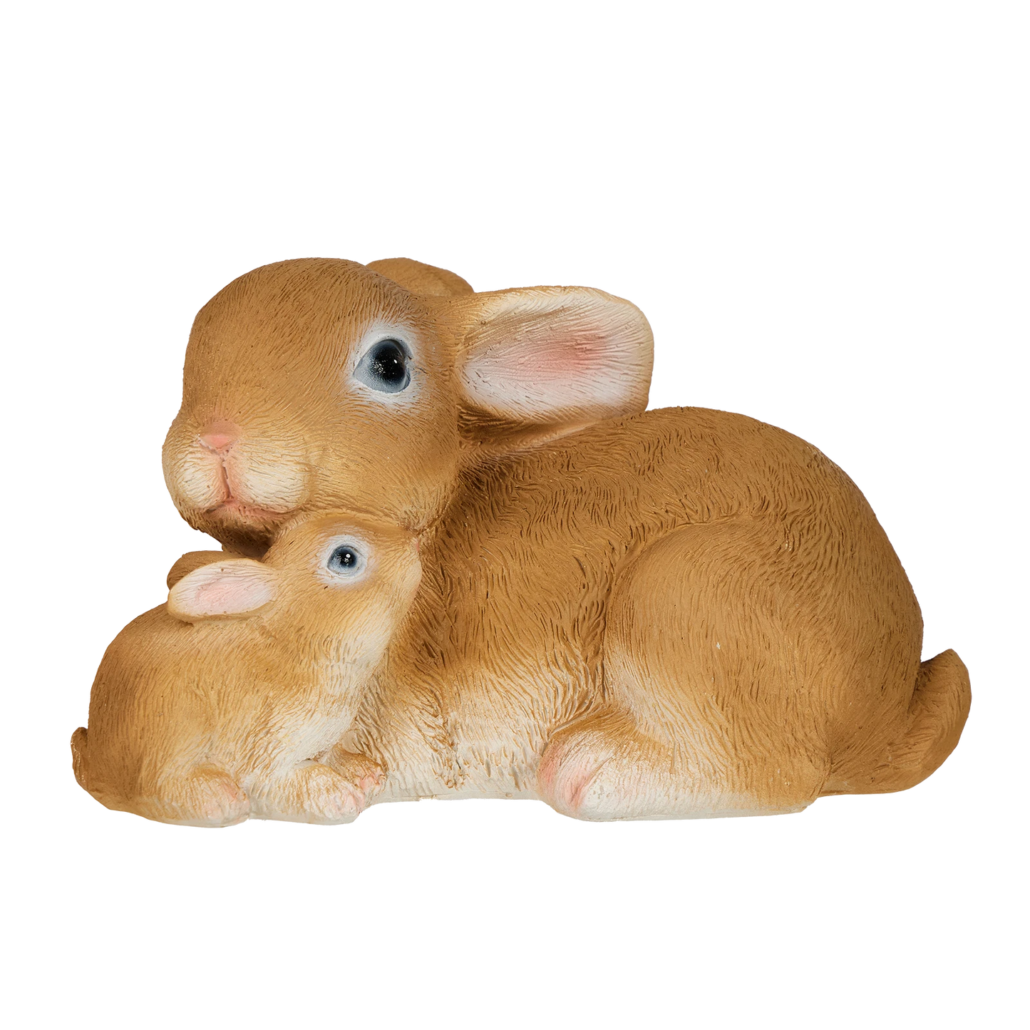 Northcote Pottery Rabbit Family Garden Statue, 20cm, Weather Resistant, Durable Polyresin