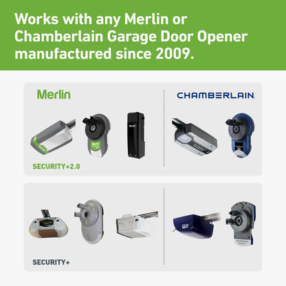 Merlin Four Button Wall Mount Remote Control for Garage Doors, Compatible with Merlin & Chamberlain