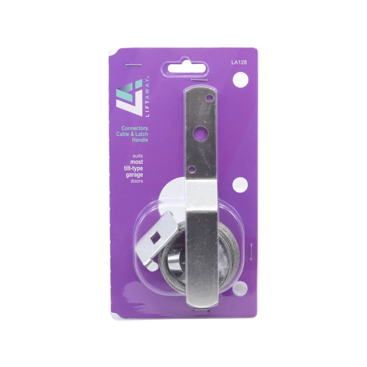 Liftaway Garage Door Latch Kit - Steel Handle, 4m Cable, Connectors, Tilt-Up Compatible