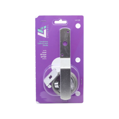 Liftaway Garage Door Latch Kit - Steel Handle, 4m Cable, Connectors, Tilt-Up Compatible