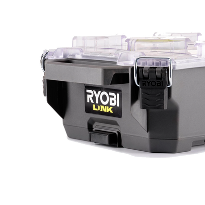 Ryobi LINK Small Compact Parts Organiser, Detachable Bins, IP65 Water & Dust Resistant