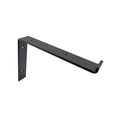 Carinya Black Lipped Angle Bracket 240x185mm, Powder Coated Steel, Indoor/Outdoor Use