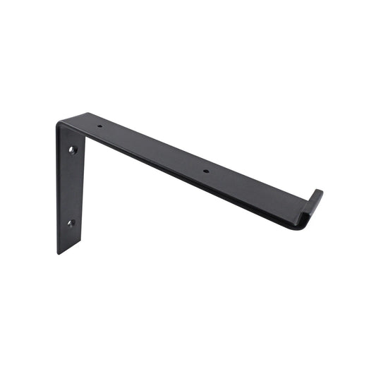 Carinya Black Lipped Angle Bracket 240x185mm, Powder Coated Steel, Indoor/Outdoor Use