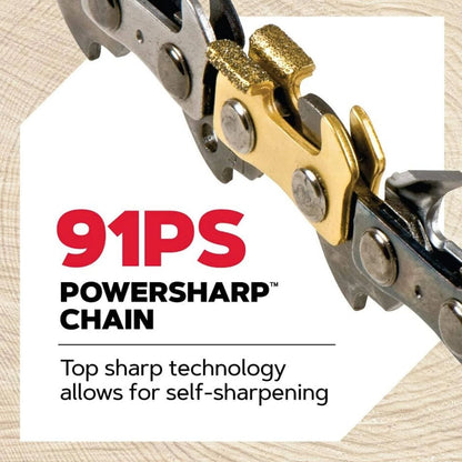 Oregon Self Sharpening Electric Chainsaw, 2400W, 18" Bar, Tool-less Tensioning