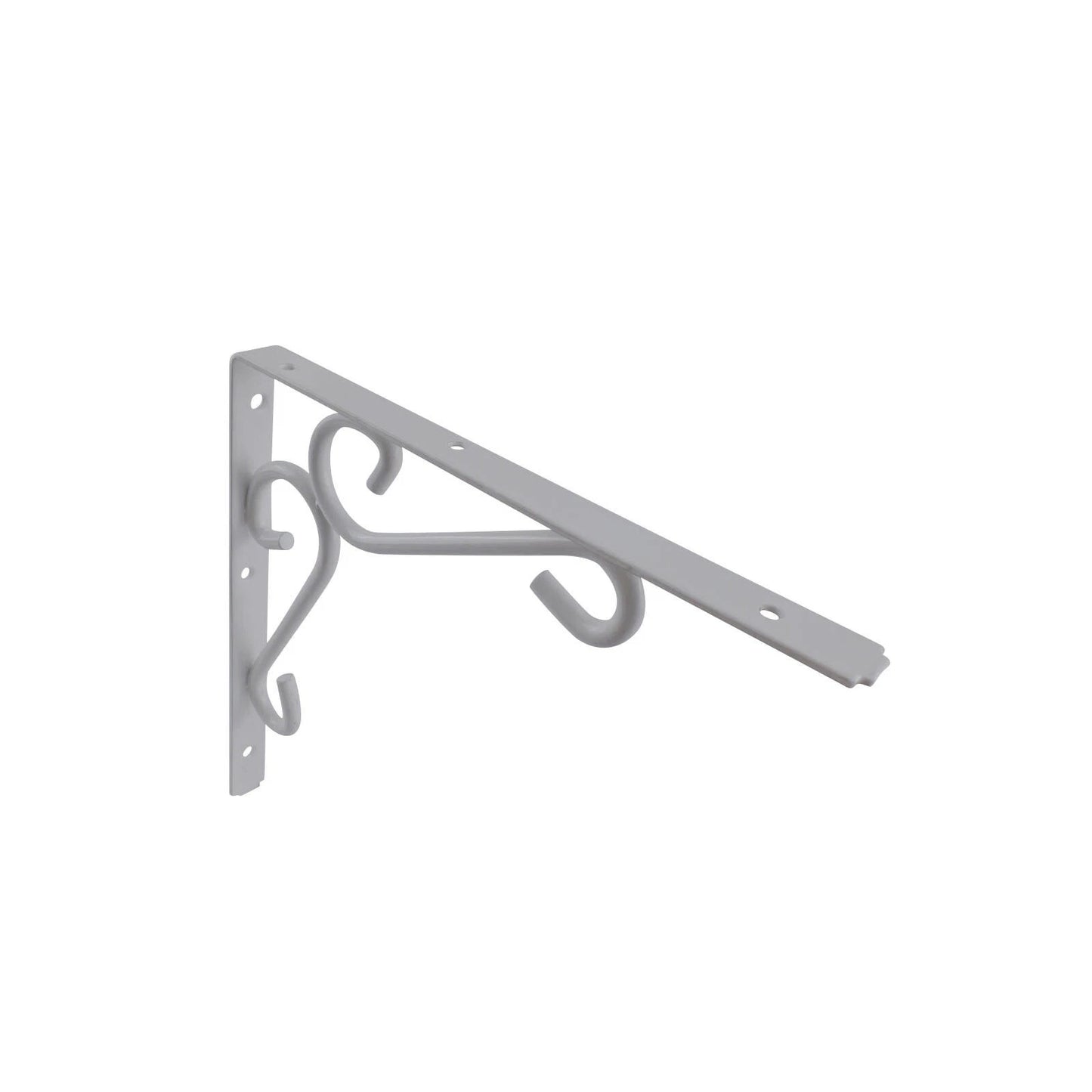 Carinya Heavy Duty 250x200mm White Scroll Bracket, 200kg Load, Indoor/Outdoor Use