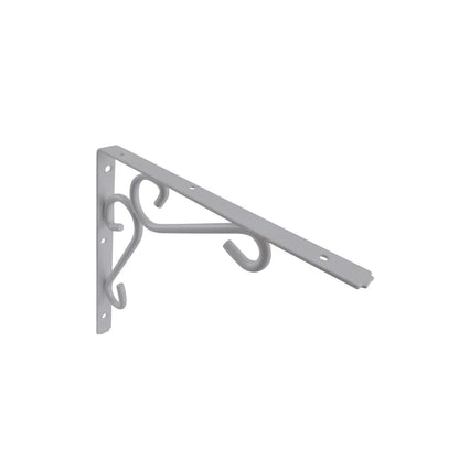Carinya Heavy Duty 250x200mm White Scroll Bracket, 200kg Load, Indoor/Outdoor Use
