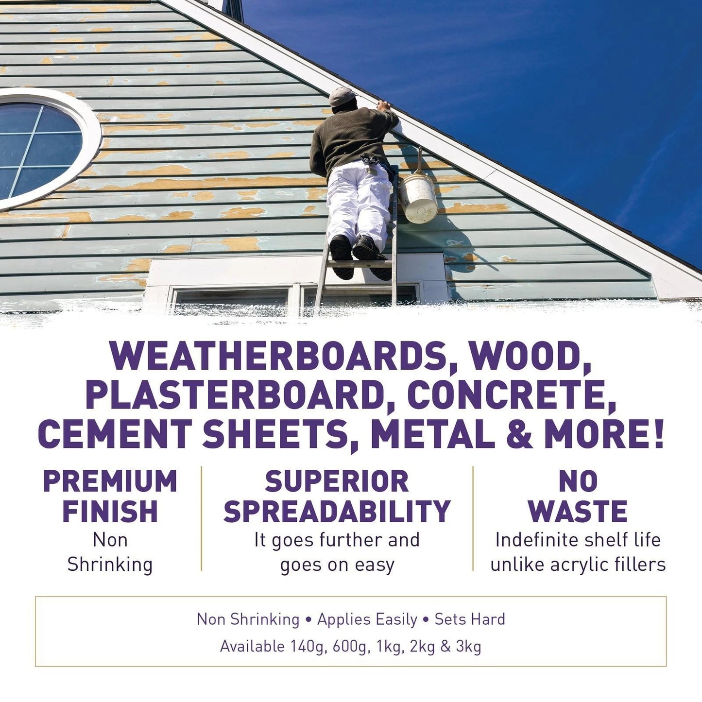 Earl's 600g Pine MulTfill Fine Filler, Interior & Exterior, Non-Shrinking, Paintable