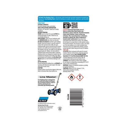 Dy-Mark Yellow Line Marking Spray Paint 500g, Fast-Drying, Toluene-Free, UV & Waterproof