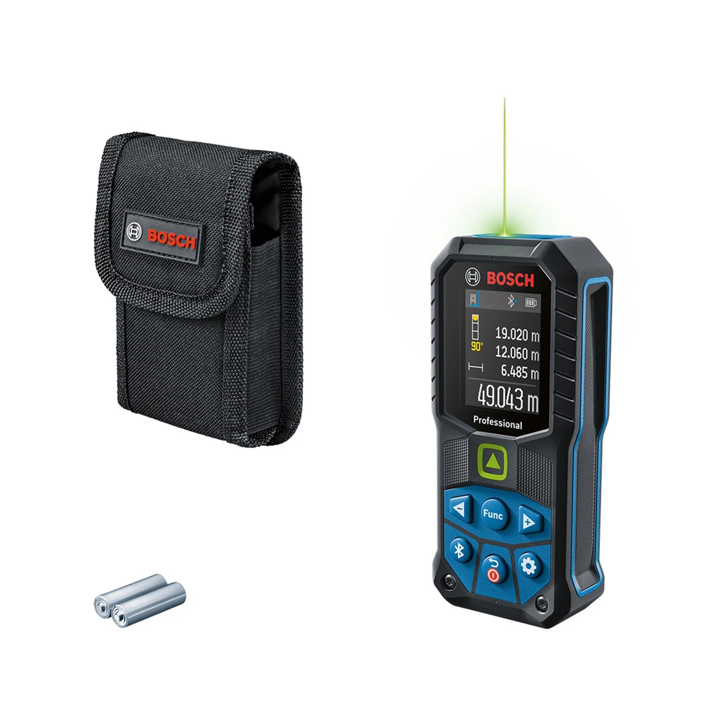 Bosch Professional 50m Green Laser Distance Measurer, Rugged Design, Bluetooth® Connectivity