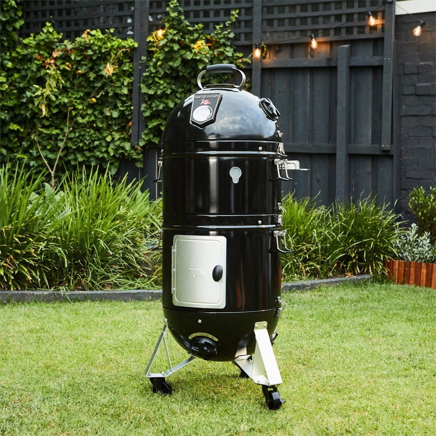 Matador 45cm Catalyst Pro Bullet Smoker, Multi-Function, Steel, Charcoal, Rotisserie Ready