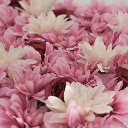 UN-REAL Dahlia & Rose Flower Hedge Tile 50x50cm, Realistic, Maintenance-Free Decor