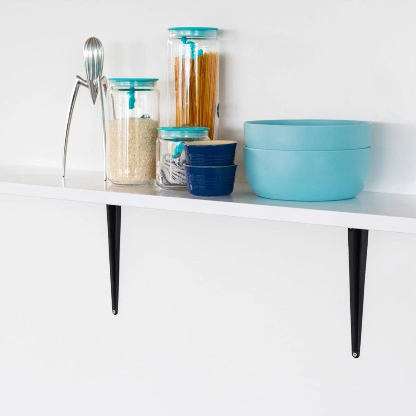 Zenith Matte Black London Bracket 200x150mm - Durable Steel Shelf Support