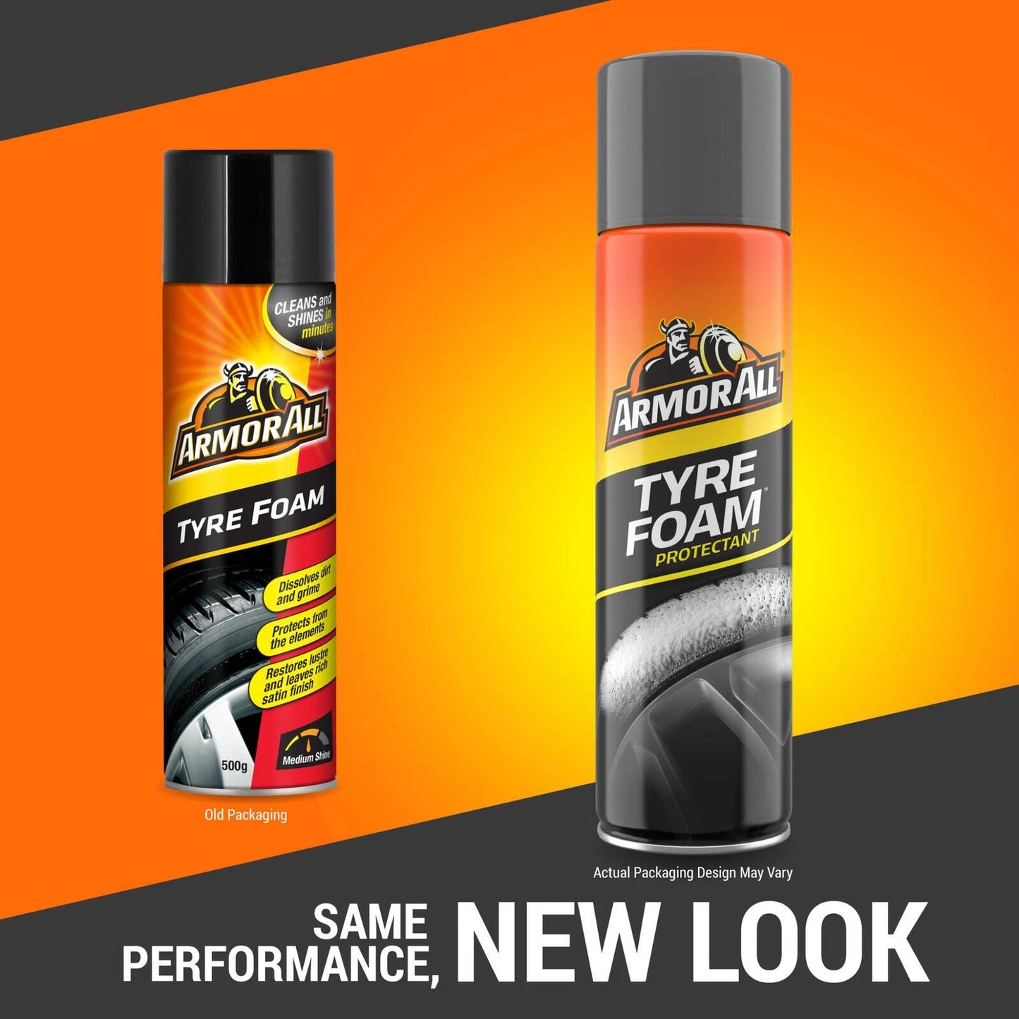 Armor All 500g Tyre Foam - Cleans, Shines & Protects Tyres Effortlessly