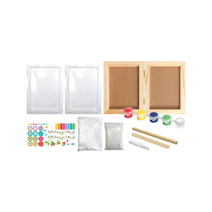 Boyle Crafty Creators Plaster Print Keepsake Frame Kit with Paints & Air-Dry Clay