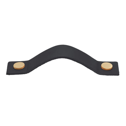 Lane Black Leather Handle - Stylish, Versatile Door & Drawer Hardware, Easy Install