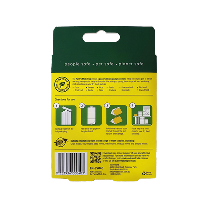 EnviroSafe Pantry Moth Trap 2 Pack - Safe, Effective, 3-Month Detection