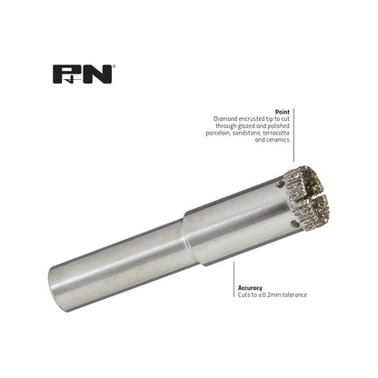 P&N 12mm Diamond Core Drill Bit for Wet Drilling - Precision & Durable for Tough Materials