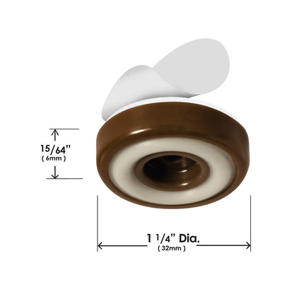 Slipstick 32mm Chocolate Gripper Floor Protection Feet, Non-Slip, Easy Install, 8 Pack