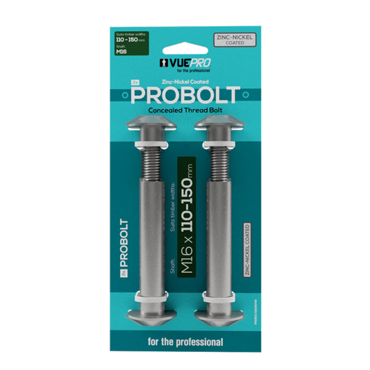 VUEPRO M16 Concealed Thread Bolt Probolt 110-150mm, Heavy Duty, 2 Pack