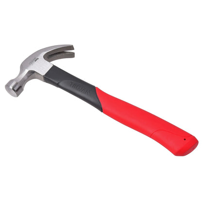 Trojan 16oz Fibreglass Claw Hammer - Induction Hardened Head, Lightweight Handle, Lifetime Warranty