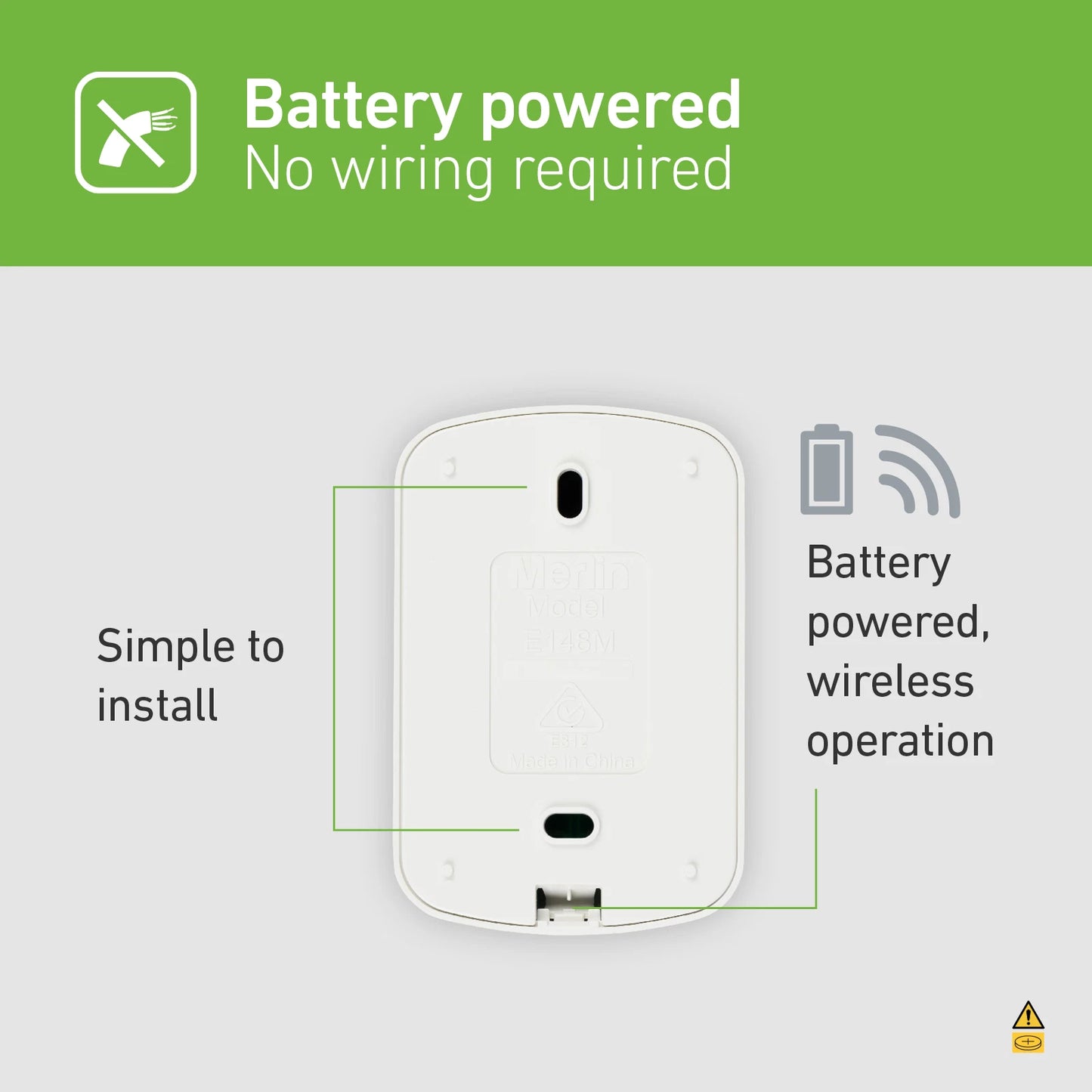 Merlin Four Button Wall Mount Remote Control for Garage Doors, Compatible with Merlin & Chamberlain