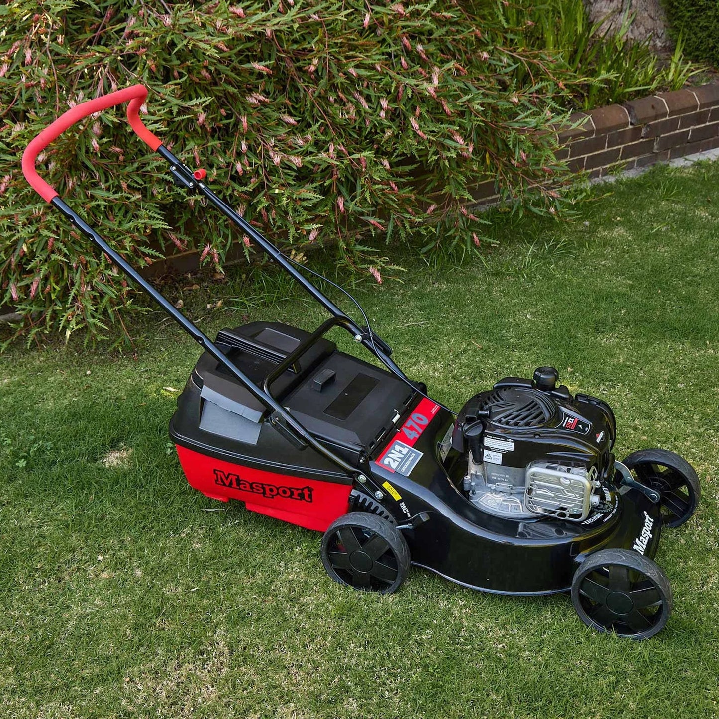 Masport 470 2in1 Petrol Lawnmower, 140cc Engine, Cut/Catch/Mulch, Steel Chassis