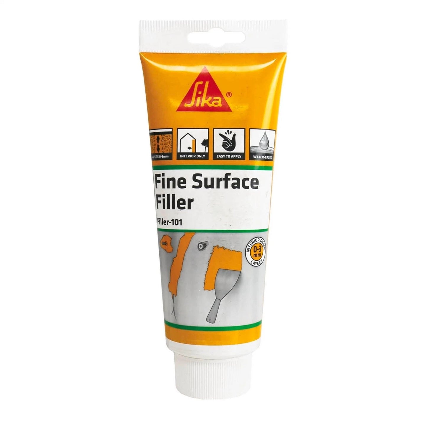 Sika 250ml White Filler-101, Ready-to-Use, Fast Drying, Paintable, Indoor Use