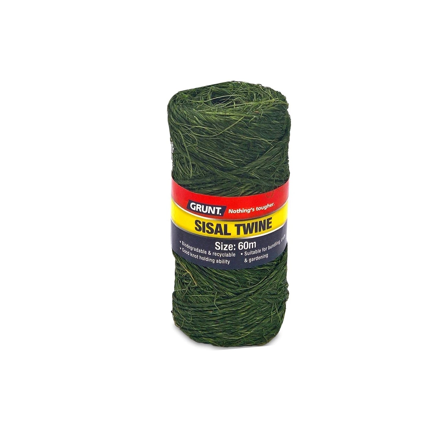 Grunt Dark Green Sisal Twine 60m - High Strength, Weather Resistant, Natural Fiber