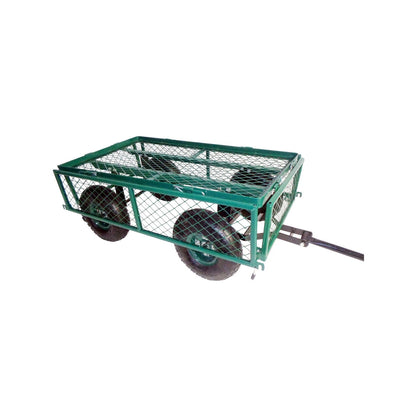 Saxon Steel Mesh Garden Cart, 250kg Capacity, Removable Sides, Pneumatic Tyres