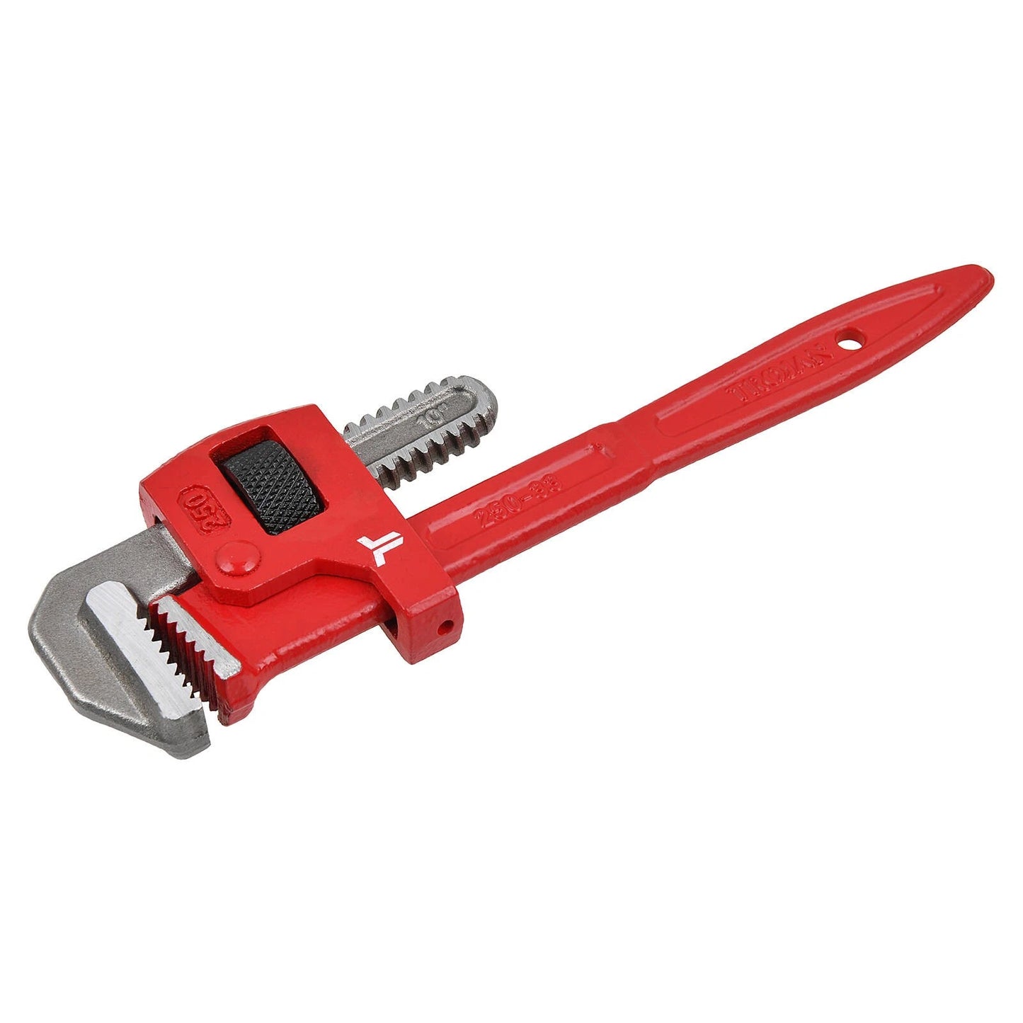 Trojan 250mm Pipe Wrench, Drop Forged Jaws, 33mm Capacity, Lifetime Warranty