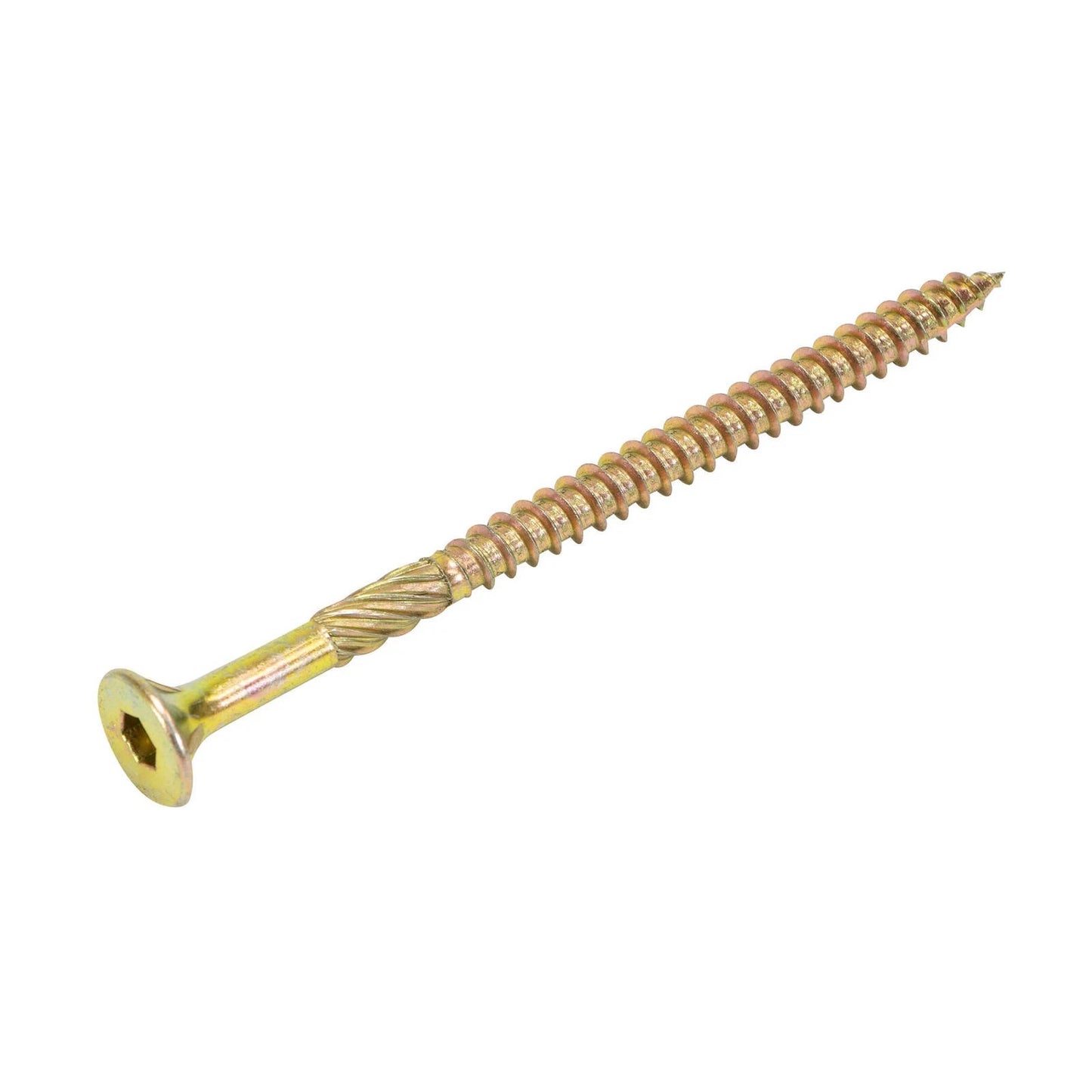 Titan 14G x 100mm Zinc Gold Timber Bugle Batten Screws - 100 Pack, Corrosion Resistant