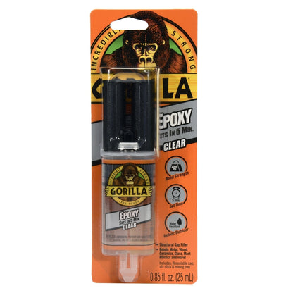 Gorilla 25ml Clear Epoxy Glue - Strong, Durable, Fast-Setting, Water Resistant