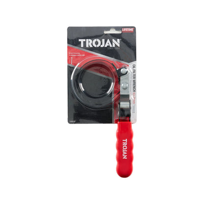 Trojan 63-76mm Oil Filter Wrench, Auto Tensioning, Adjustable Handle, Lifetime Warranty
