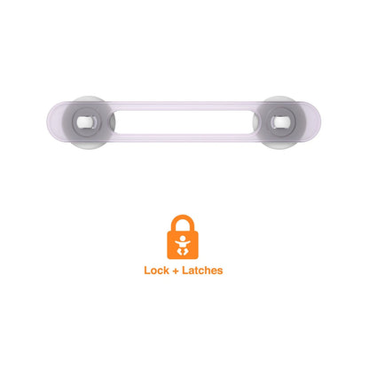 Perma Child Safety 18cm Adhesive Flexi Locks 8 Pack - Childproof, Easy Install, Discreet Design