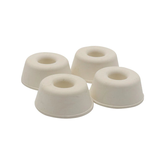 Surface Gard 25mm White Screw-In Protectors - Reduces Scratches & Noise, Pack of 4