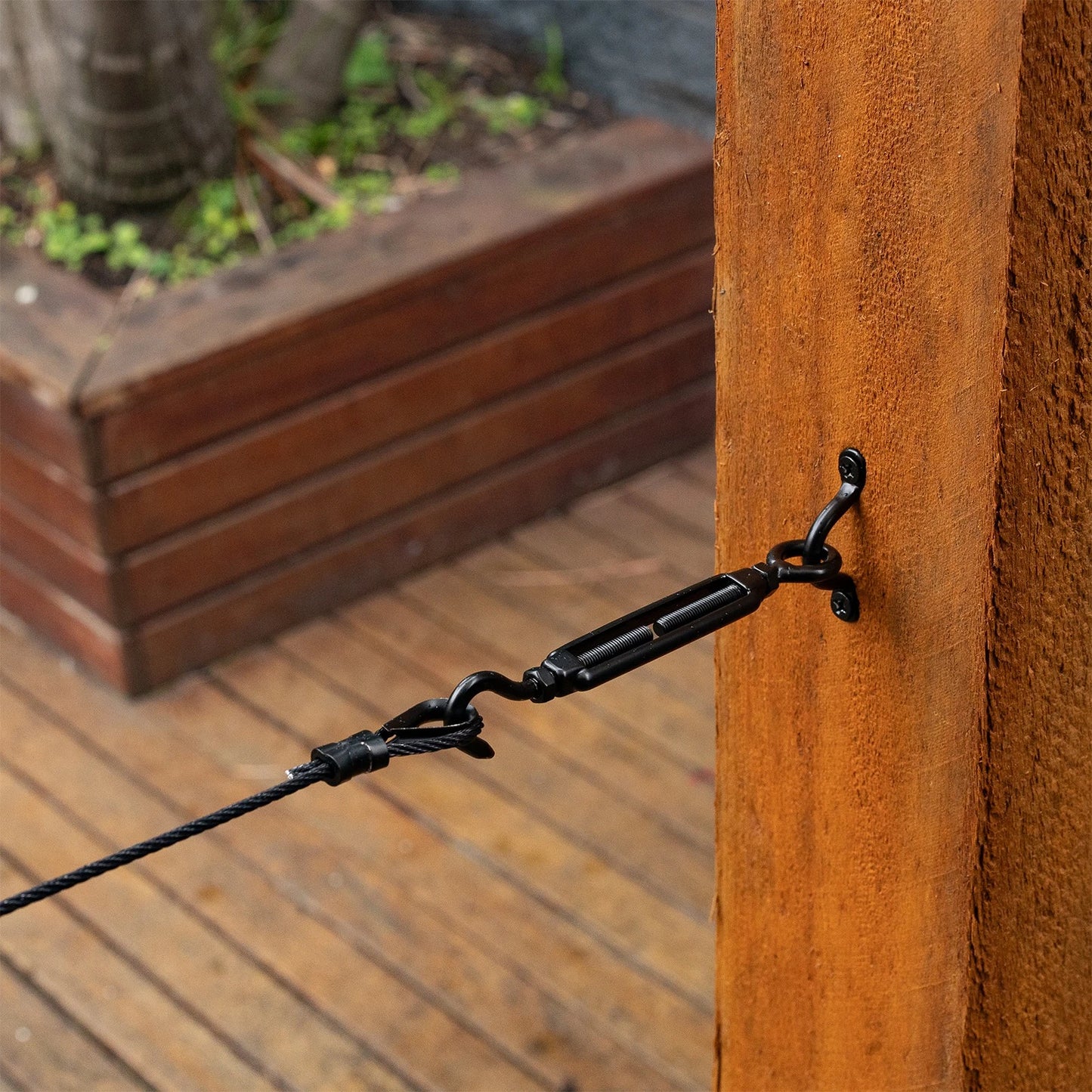 Taskmaster 5mm 316 Stainless Steel Hook/Eye Turnbuckle Kit - Marine Grade, Black Finish