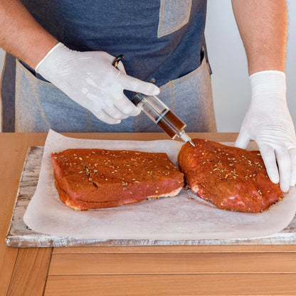 Char-Griller 50ml BBQ Marinade Injector, Dual Needle, Stainless Steel, Leak-Proof, Dishwasher Safe